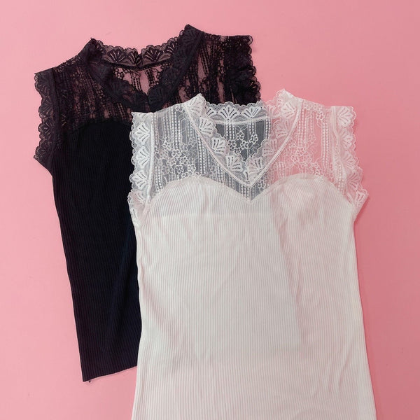 Lace Tank Tops - MAISON MARBLE