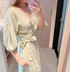 Linen Wrap Dress - MAISON MARBLE