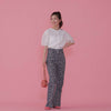 Navy Flower Pants - MAISON MARBLE