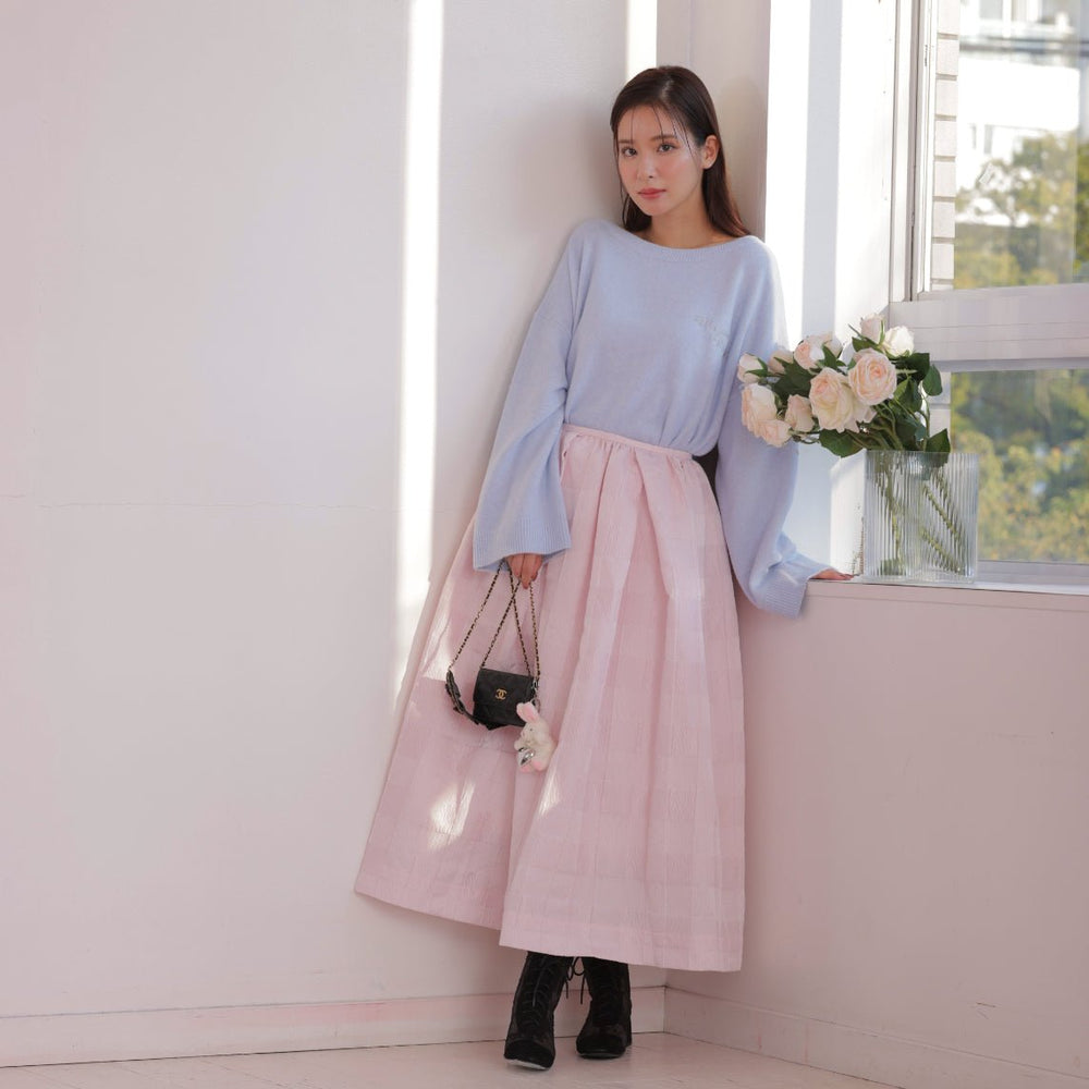 再販】Pink Jacquard Skirt – MAISON MARBLE