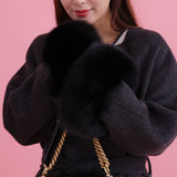 【PRE ORDER】Fur Sleeves Wool Coat - MAISON MARBLE