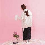 【PRE ORDER】Fur Sleeves Wool Coat - MAISON MARBLE