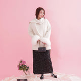 【PRE ORDER】Fur Sleeves Wool Coat - MAISON MARBLE