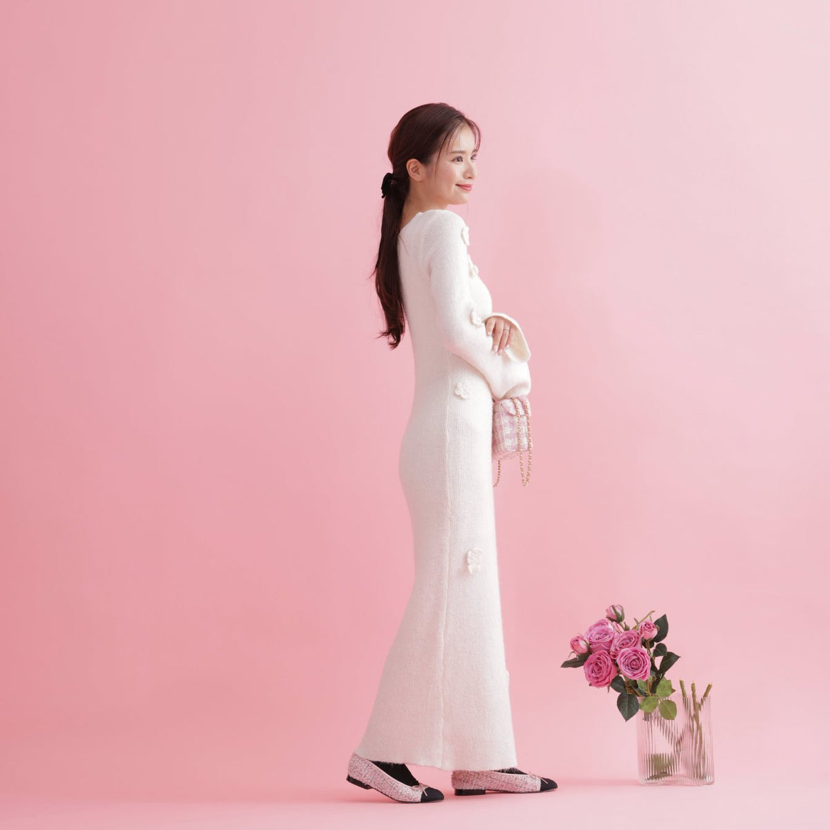 Resale] Rose Knit Dress – MAISON MARBLE