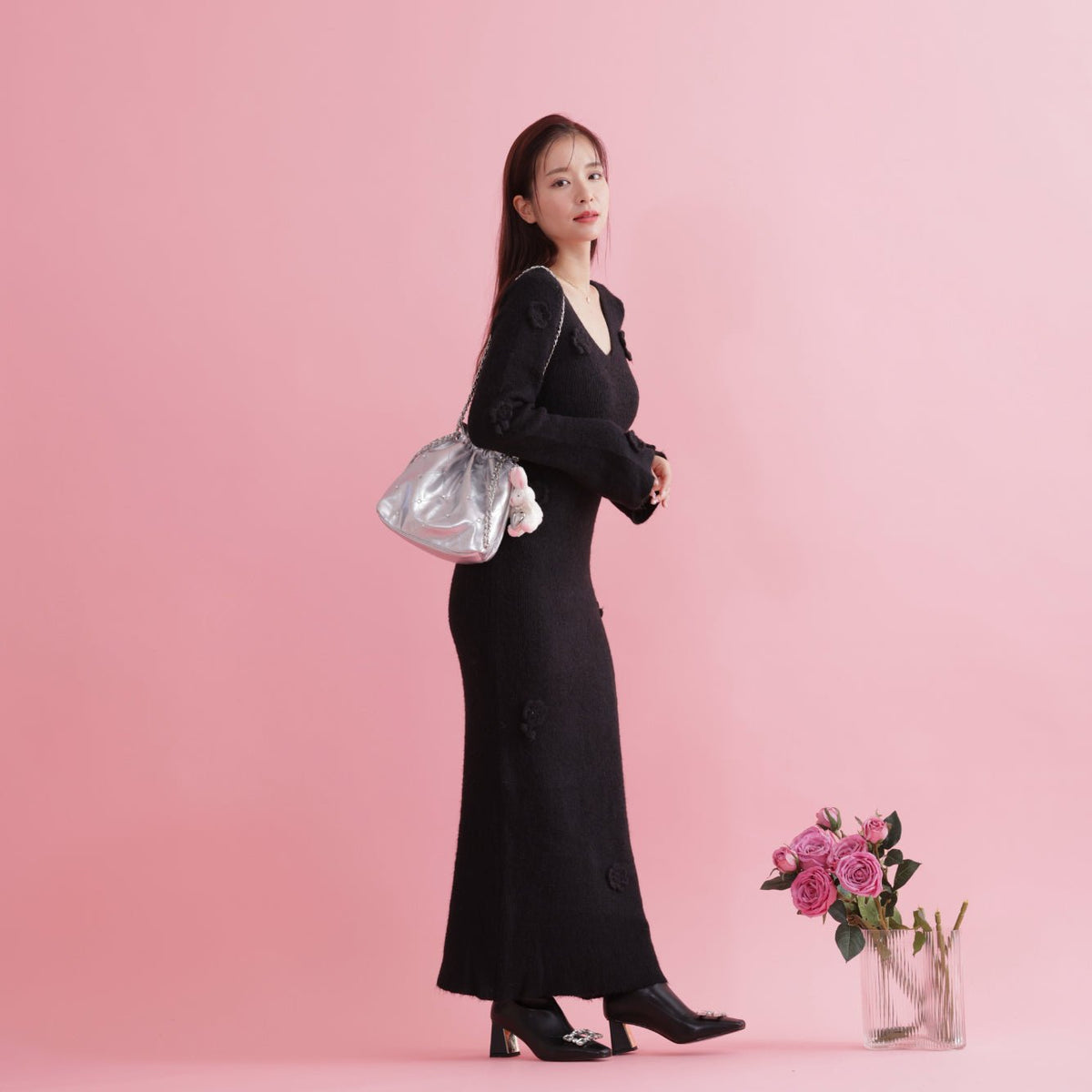 Resale] Rose Knit Dress – MAISON MARBLE