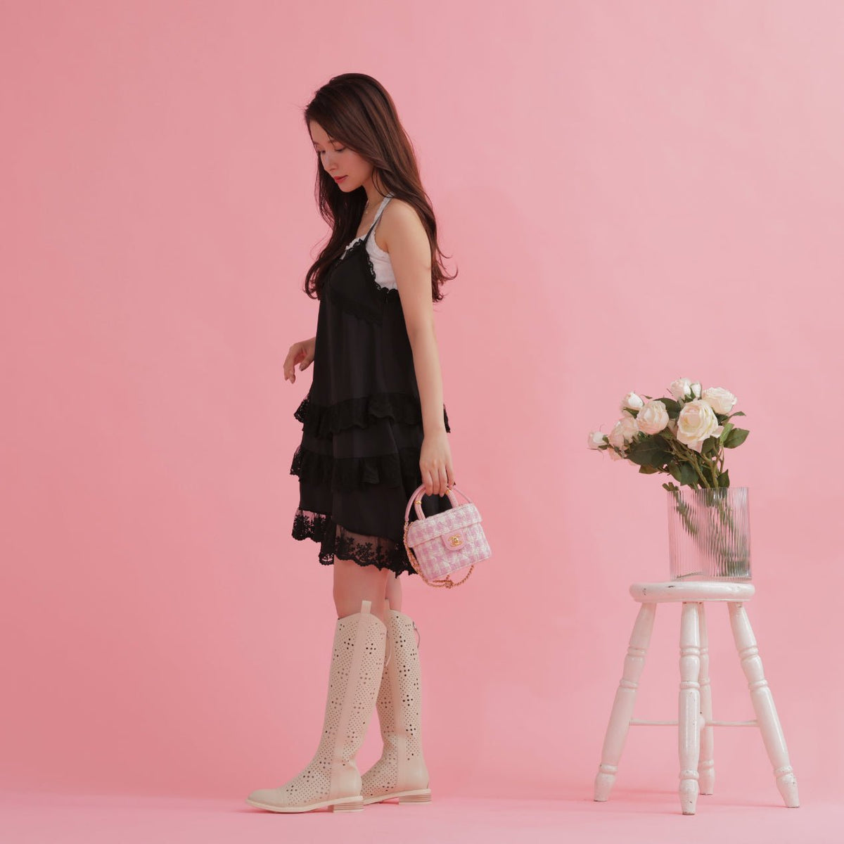ワンピース MAISON MARBLE Lunar Dress Classic Frill Dot Dress – MAISON MARBLE