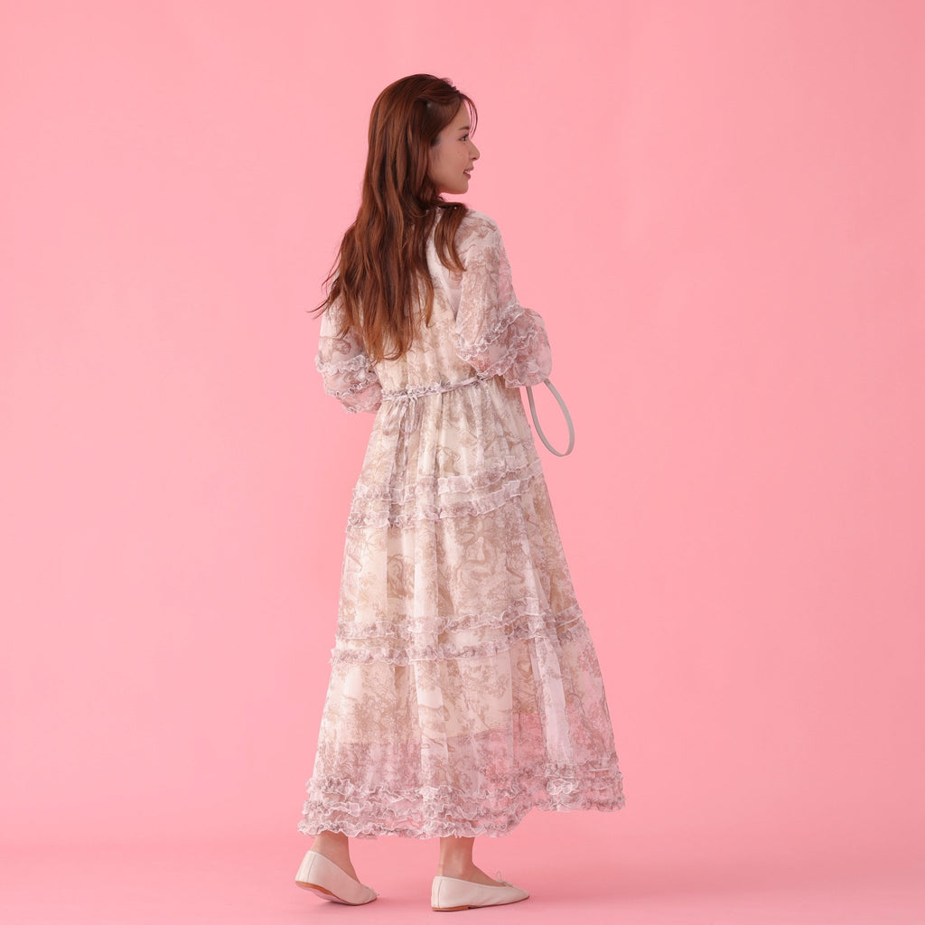 Toile Organza Dress メゾンマーブル maisonmarble - ロングワンピース